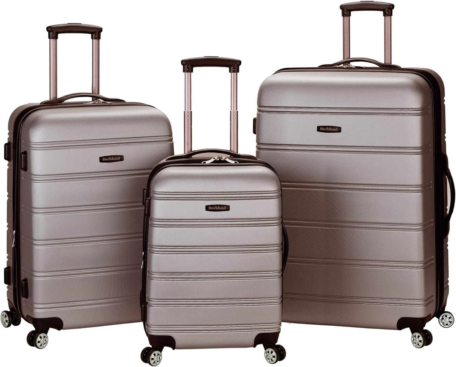 Rockland Melbourne Hardside Expandable Spinner Wheel Luggage - Easy light travel suitcase