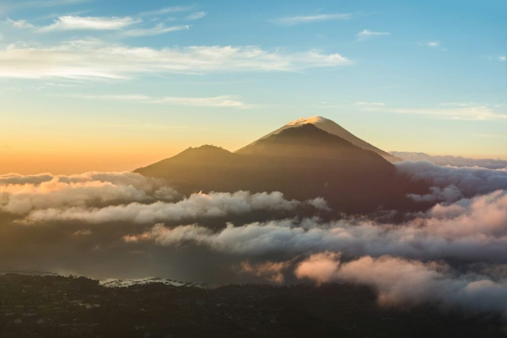 Mount Batur sunset view from the top